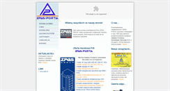 Desktop Screenshot of porta.zpas.pl